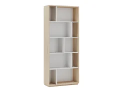 Biblioteca*Herdasa Biblioteca 5 prateleiras - A191cm x C80cm x P32cm carvalho e branco - Nack Branco sujo