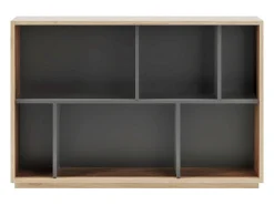 Discount Herdasa Biblioteca 2 prateleiras - A80cm x C119cm x P32cm carvalho e antracite - Nack Cinzento claro