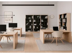 Sale Herdasa Biblioteca 5 prateleiras - A191cm x C80cm x P32cm carvalho e antracite - Nack Cinzento claro