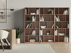 Biblioteca|Herdasa Biblioteca 5 prateleiras - A191cm x C80cm x P32cm nogueira - Nack Castanho
