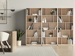Herdasa Biblioteca 5 prateleiras - A191cm x C80cm x P32cm carvalho - Nack^ Biblioteca