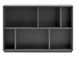 Herdasa Biblioteca 2 prateleiras - A80cm x C119cm x P32cm antracite - Nack^ Biblioteca