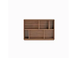 Biblioteca|Herdasa Biblioteca 2 prateleiras - A80cm x C119cm x P32cm nogueira - Nack Castanho