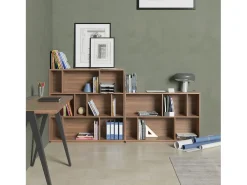Biblioteca|Herdasa Biblioteca 2 prateleiras - A80cm x C119cm x P32cm nogueira - Nack Castanho
