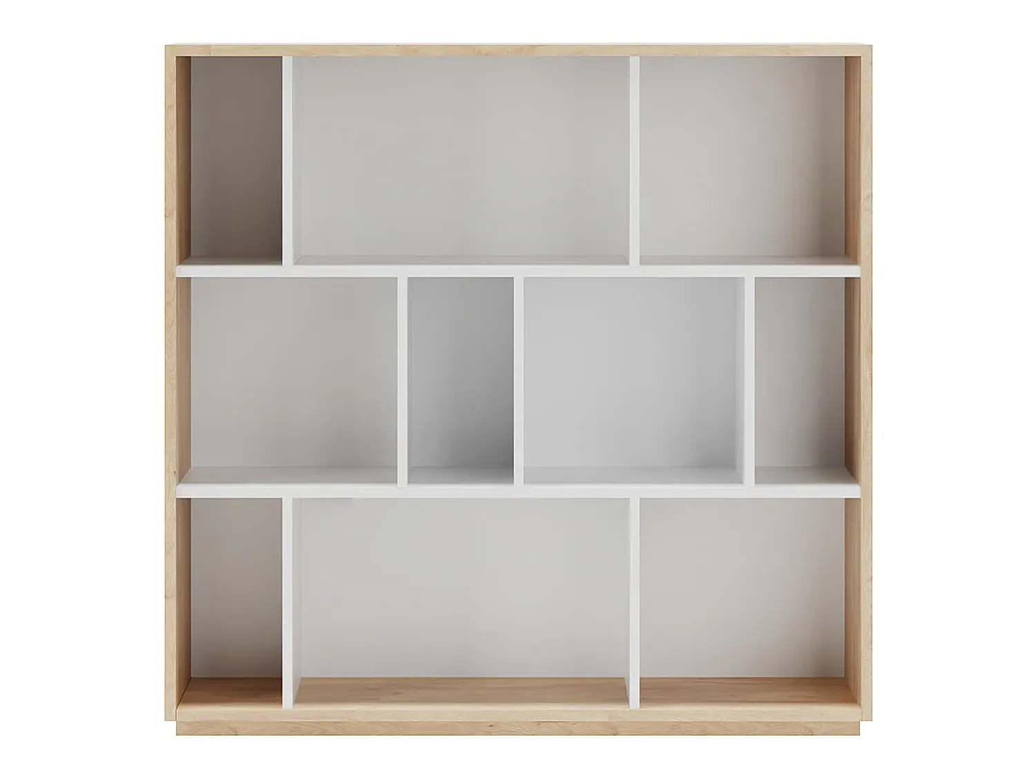 Online Herdasa Biblioteca 3 prateleiras - A117cm x C119cm x P32cm carvalho e branco - Nack Branco sujo
