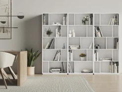 Outlet Herdasa Biblioteca 5 prateleiras - A191cm x C80cm x P32cm - Nack Branco