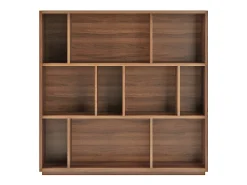 Herdasa Biblioteca 3 prateleiras - A117cm x C119cm x P32cm nogueira - Nack^ Biblioteca