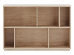 Herdasa Biblioteca 2 prateleiras - A80cm x C119cm x P32cm carvalho - Nack^ Biblioteca