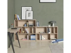 Herdasa Biblioteca 2 prateleiras - A80cm x C119cm x P32cm carvalho - Nack^ Biblioteca