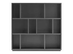 Biblioteca*Herdasa Biblioteca 3 prateleiras - A117cm x C119cm x P32cm antracite - Nack Cinza antracite