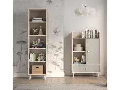 Biblioteca*Petits-Meubles Biblioteca Alycia - efeito madeira 190cm Bege
