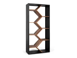 Prateleira*Giner y colomer Biblioteca em bois de manguier massif au design géométrique Castanho