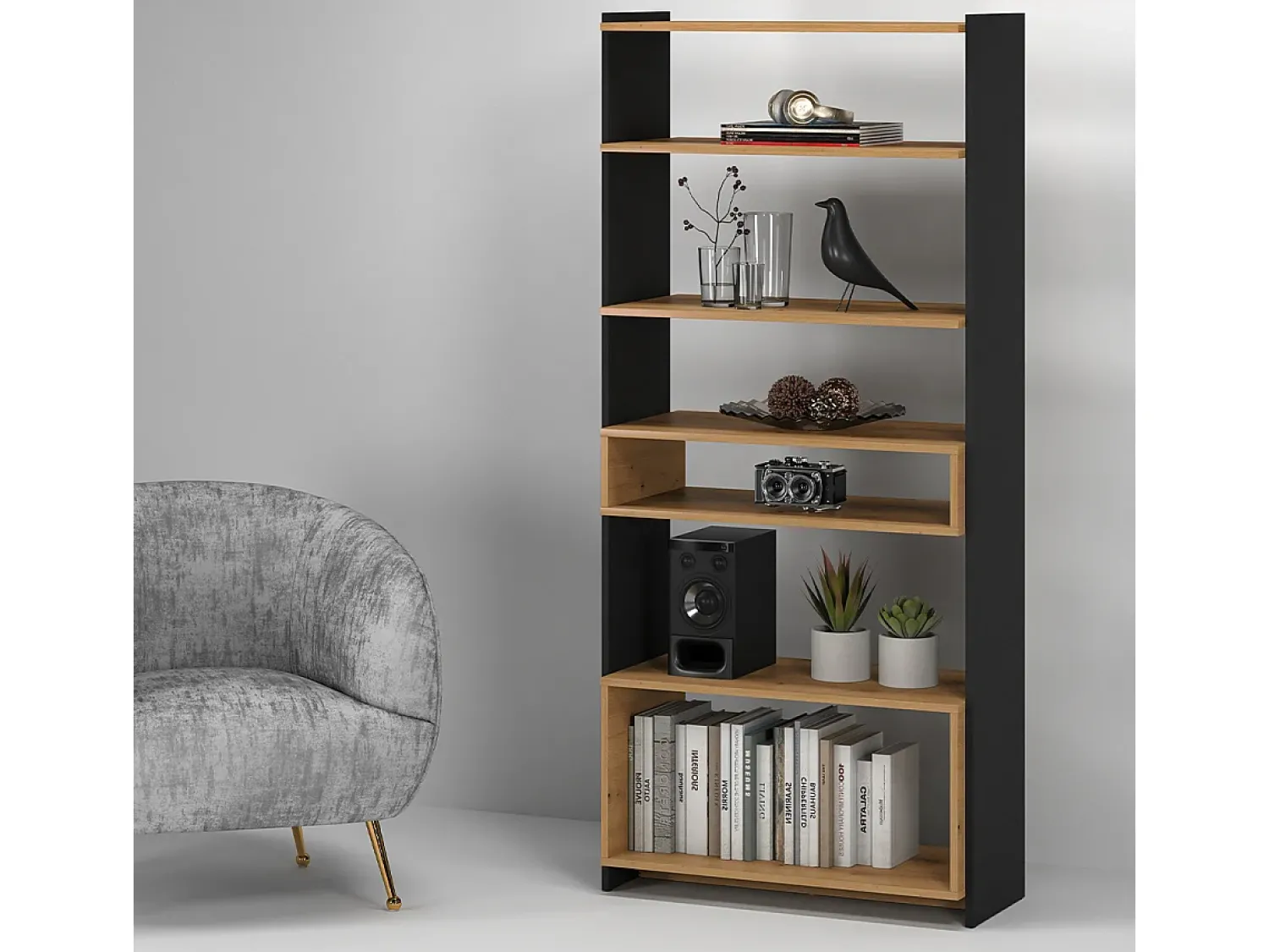 Petits-Meubles Biblioteca Tara madeira 180cm^ Biblioteca