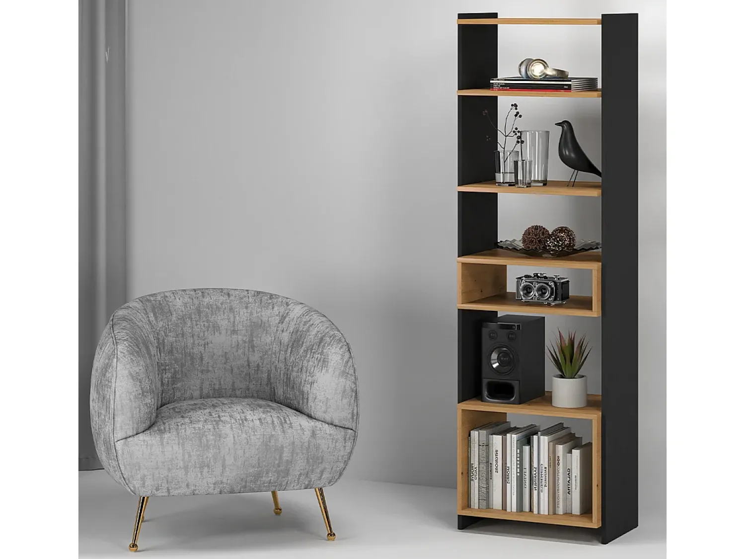 Prateleira|Petits-Meubles Biblioteca Tara madeira 180cm Natural claro
