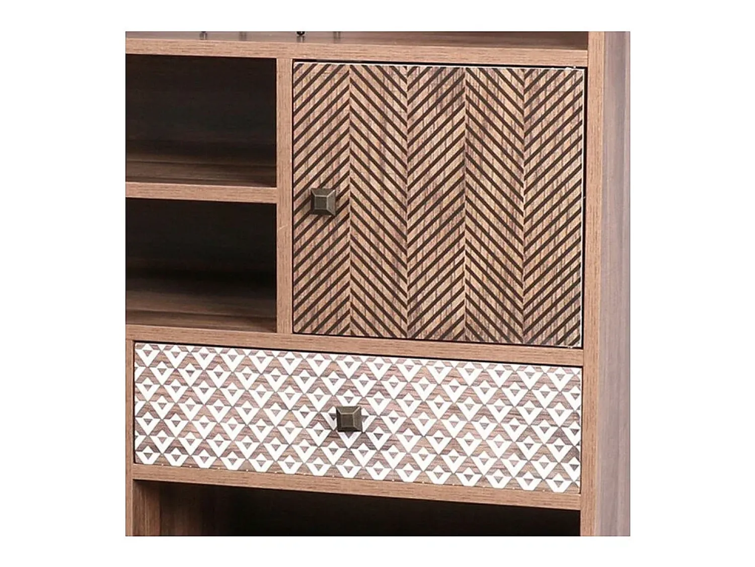 Biblioteca*Meublorama Bibliothèque ALTA coloris chêne clair avec 2 portes et 1 tiroir – Design scandinave et rangement pratique Castanho