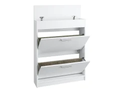 Móvel De Arrumação|Sapateira|Loft24 Bill | Sapateira com 2 Abas e 1 Aba de Tampo Branco