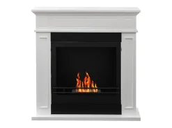 Lareira* Biofireplace de piso de lareira a bioetanol JEFFERSON L 89,5 x H90,5 x D28 Branco