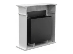 Lareira* Biofireplace de piso de lareira a bioetanol JEFFERSON L 89,5 x H90,5 x D28 Branco