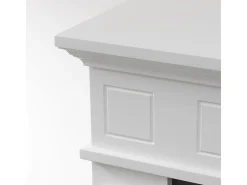 Lareira* Biofireplace de piso de lareira a bioetanol JEFFERSON L 89,5 x H90,5 x D28 Branco