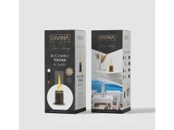 Lareira| Biolareira de mesa a bioetanol TOLOSA Ouro D20 x H49,5 interno externo Preto