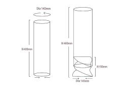 Discount Biolareira de mesa a bioetanol NIZZA D14,5 x H46,5 interno externo Preto