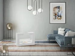 Biolareira de piso de design moderno Tete a tete 2 kW/h^ Lareira