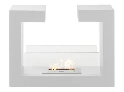 Biolareira de piso de design moderno Tete a tete 2 kW/h^ Lareira
