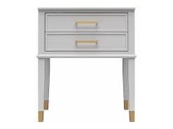 Mesa De Apoio*Dorel Home Blair | Mesa de apoio com 1 gaveta em preto - moldura dourada Cinzento