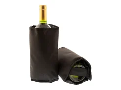 Clearance Bolsa refrigeradora Fresh com folha anti-gotejamento para garrafas de vinho e champanhe Preto