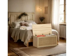 duehome Bota de fabrico Pino - Rattan^ Móvel De Arrumação|Sapateira