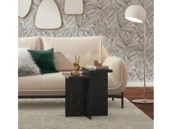 CosmoLiving by Cosmopolitan Brielle | Mesa de centro com aspeto de mármore^ Mesa De Apoio