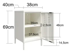Mesa De Apoio*Dorel Home Brielle | Mesa de centro com efeito de mármore Onyx Verde