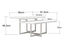 Mesa De Centro*CosmoLiving by Cosmopolitan Brielle | Mesa de Centro em Mármore Branco