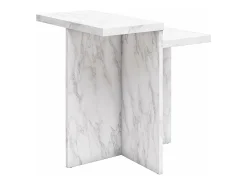 Mesa De Apoio*CosmoLiving by Cosmopolitan Brielle | Mesa de centro em Marble Look White Branco
