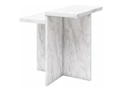Mesa De Apoio*CosmoLiving by Cosmopolitan Brielle | Mesa de centro em Marble Look White Branco