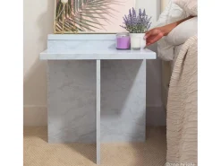 Mesa De Apoio*CosmoLiving by Cosmopolitan Brielle | Mesa de centro em Marble Look White Branco