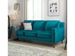 Sofá*Dorel Home Brynn | Sofá de 3 lugares em Veludo Verde