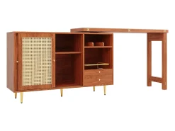 ModernLuxe Buffet, Móveis de Bar Rotativo Extensível - MDF - Com Armazenamento Diversos -^ Móvel De Bar