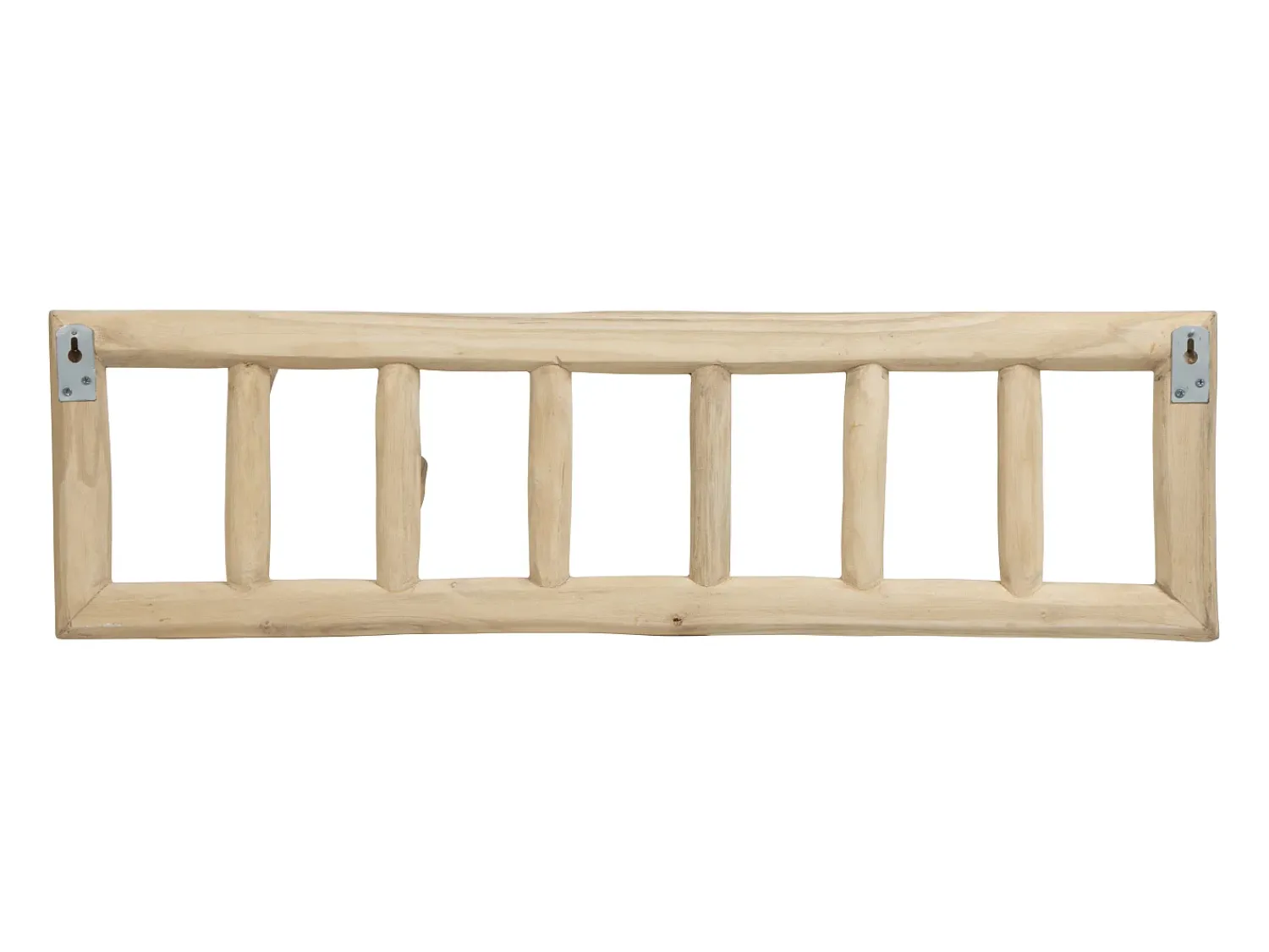 Cabide De Pé|Vente-unique Cabide 6 ganchos em madeira de teca - C70 x L11 x A20 cm - Cor: natural - LIPALIA Natural claro