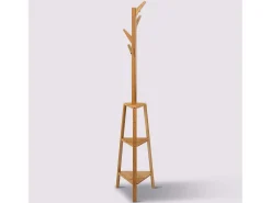 Cabide De Pé*Five Cabide Bam com 4 cabides, marrom, 177 cm Castanho