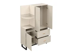 Móvel De Entrada* Cabide - roupeiro com 2 gavetas e 3 portas - arrumação aberta Bege