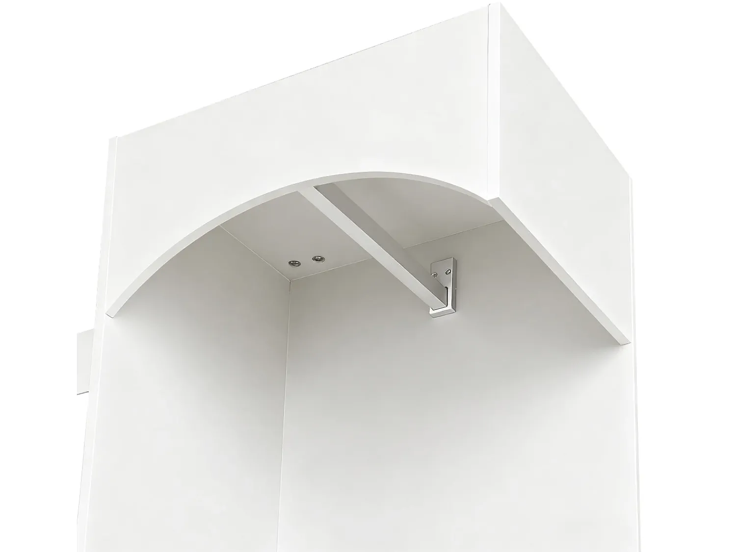 Móvel De Entrada|Hauss Spole Cabide com espelho, sapateira e banco - Móvel para hall de entrada 110x33x185,5 cm Branco