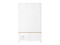 Móvel De Entrada*Hauss Spole Cabide para hall de entrada com banco, 4 ganchos e 2 portas, 105×40×180 cm Branco