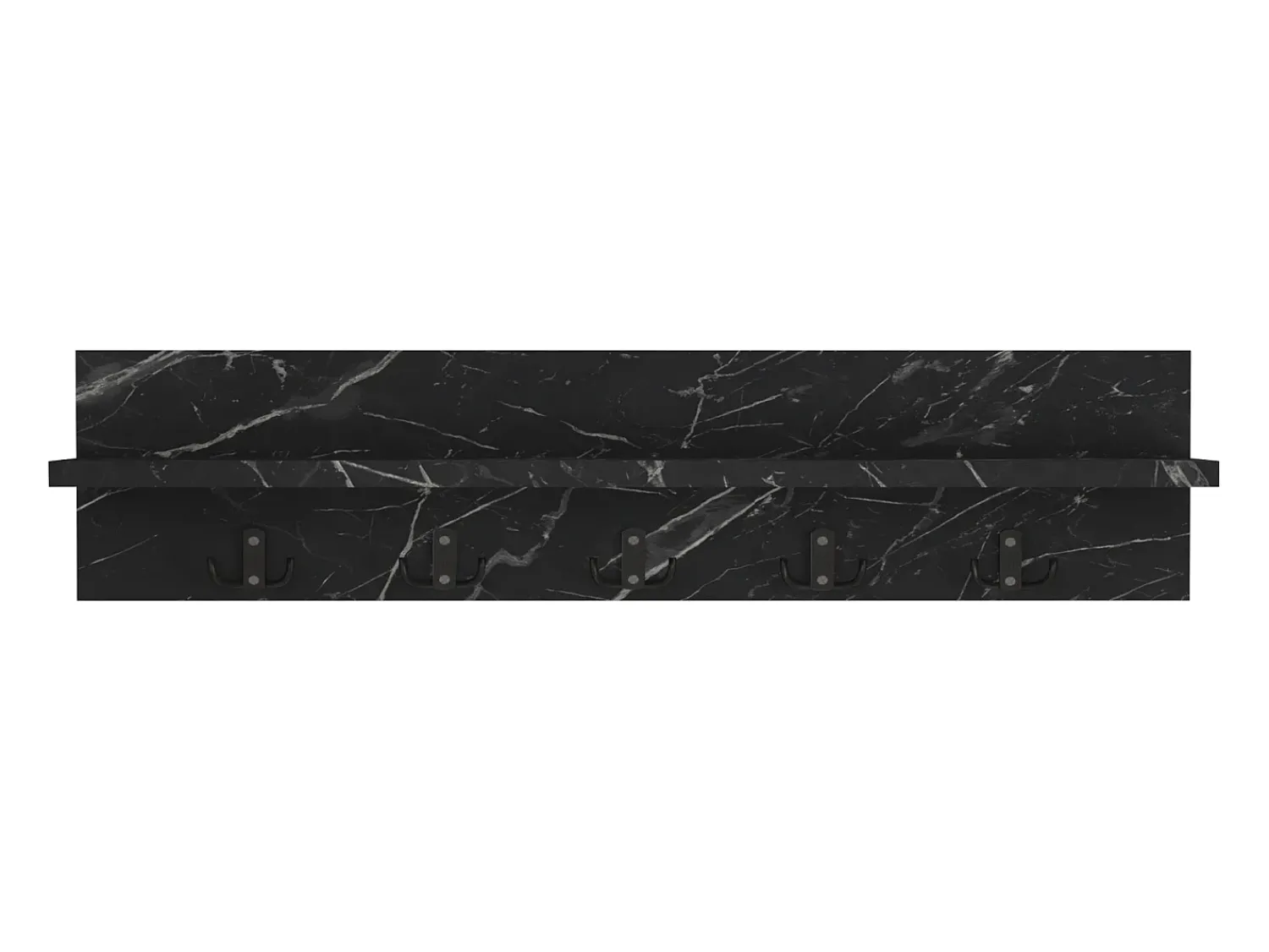 Cabide De Pé*Helloshop26 Cabide com 10 ganchos 80 x 13 x 18 cm efeito mármore 03_0008170 Preto