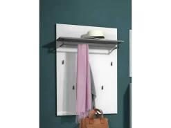 Cabide De Pé*Dmora Cabide Dballotour, cabide, cabide multiusos, cabide de parede, fabricado em Itália, 80x25h115 cm, brilhante e antracite Branco