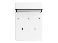 Cabide De Pé*Dmora Cabide Dballotour, cabide, cabide multiusos, cabide de parede, fabricado em Itália, 80x25h115 cm, brilhante e antracite Branco