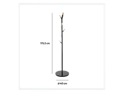 Cabide De Pé*Five Cabide de metal , 6 cabides, 176 cm Preto