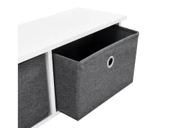 Helloshop26 Cabide de parede 30 x 100 x 20 cm branco prata cinza 03_0008181 Cinzento