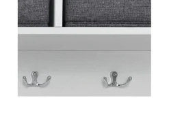 Helloshop26 Cabide de parede 30 x 100 x 20 cm branco prata cinza 03_0008181 Cinzento