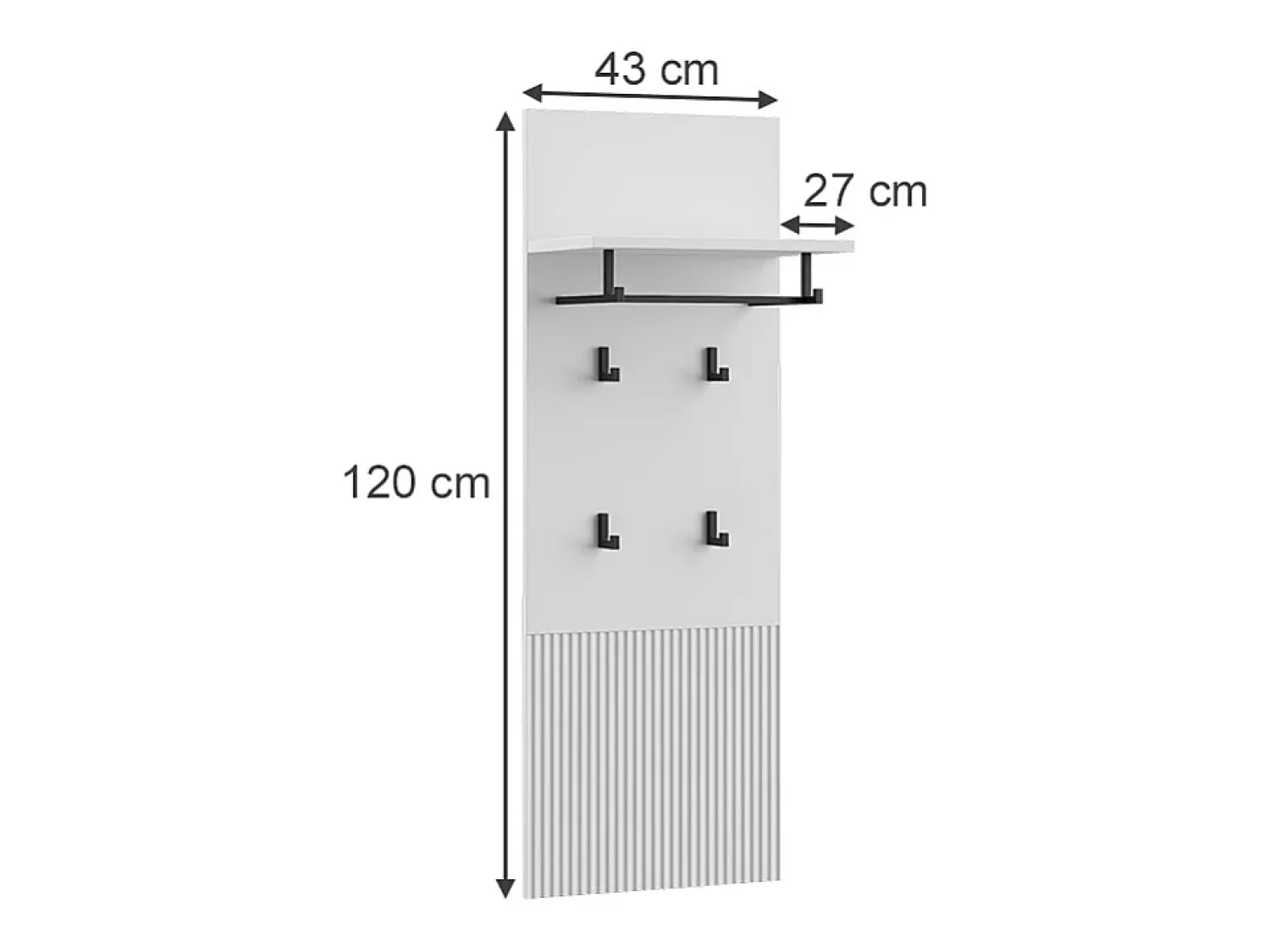 Cabide De Pé|Vicco Cabide de parede 43x27x120 eliza Branco